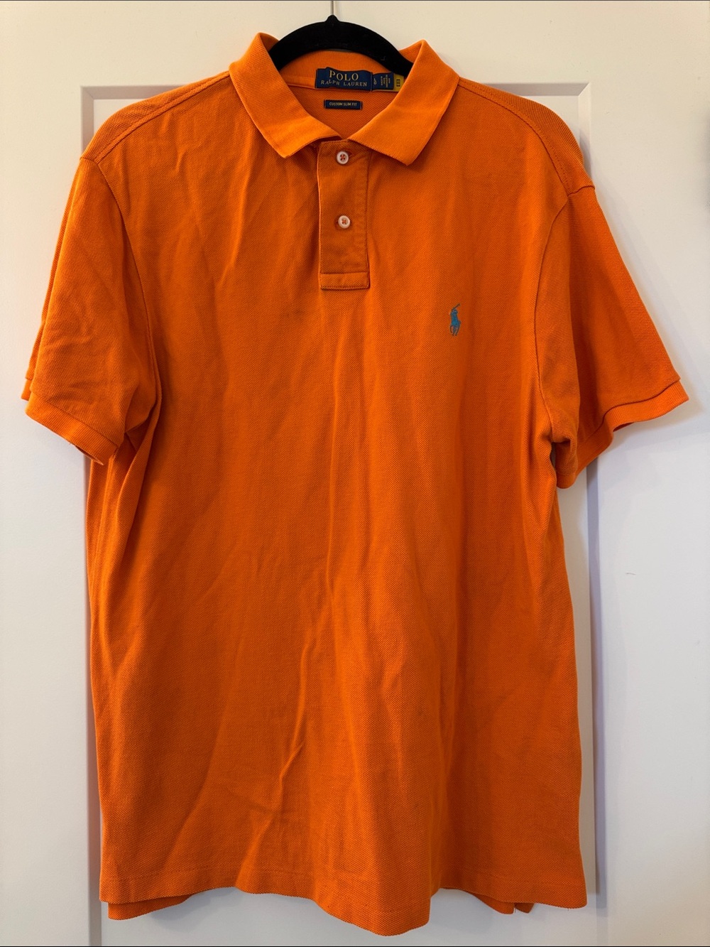 Men’s L Polo by Ralph Lauren Bright Orange Short-Sleeve Polo